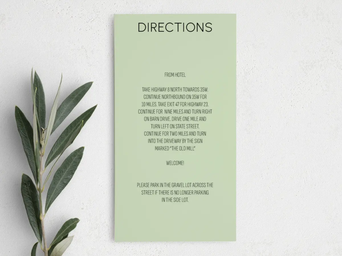 Step Information Card