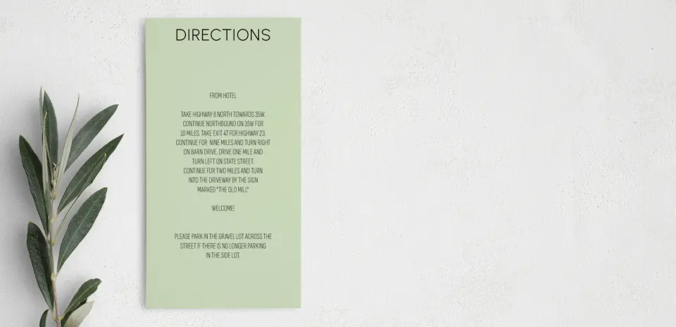 Step Information Card