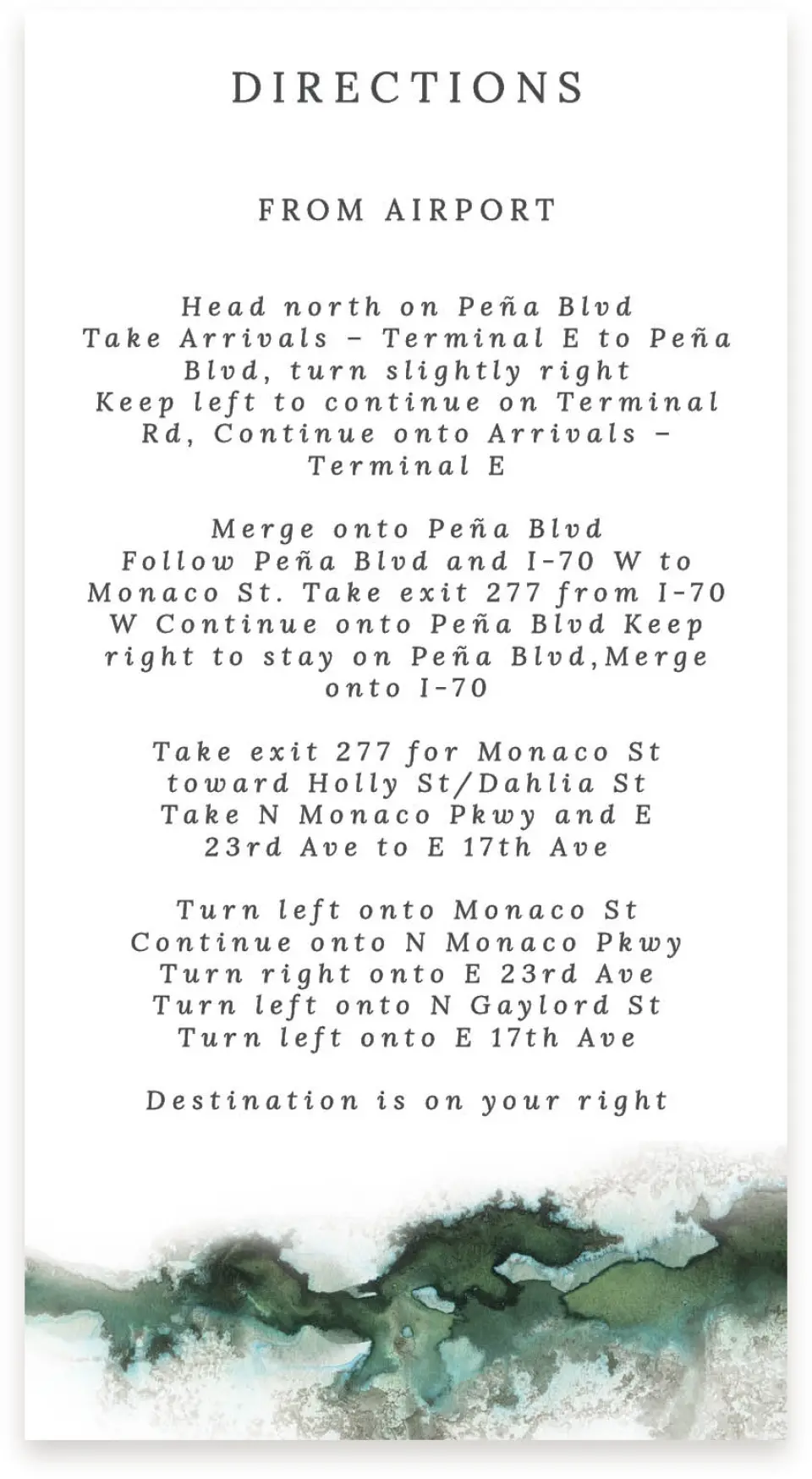 This is a  4" x 7.5" Information Cards (Pocket Invitation) called Ethereal Pool printed in full color on Premium Smooth paper