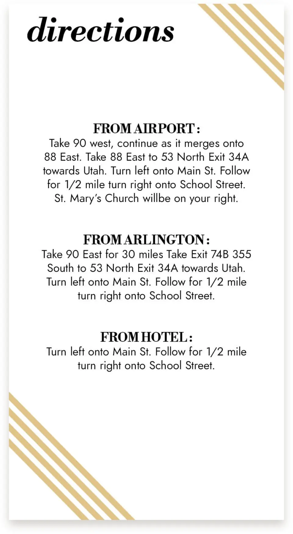 This is a  4" x 7.5" Information Cards (Pocket Invitation) called Forever Gilded printed in full color on Premium Smooth paper