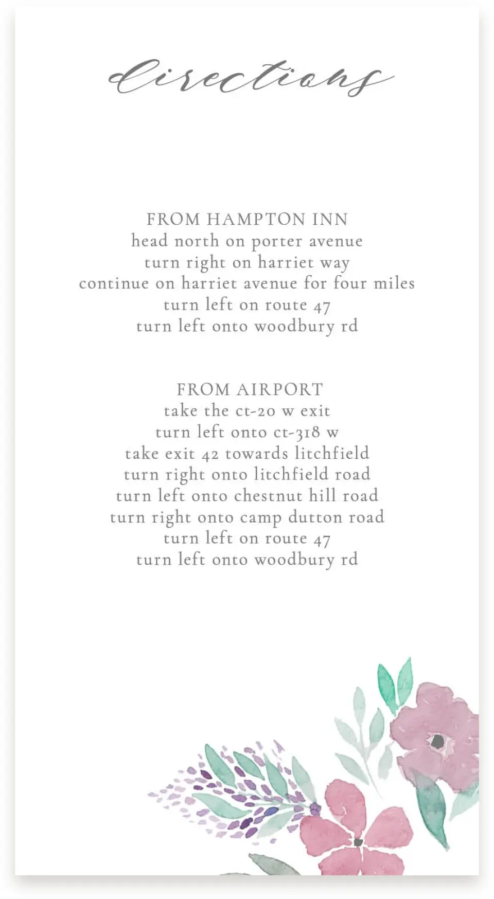 This is a  4" x 7.5" Information Cards (Pocket Invitation) called Antique Splendor printed in full color on Premium Smooth paper