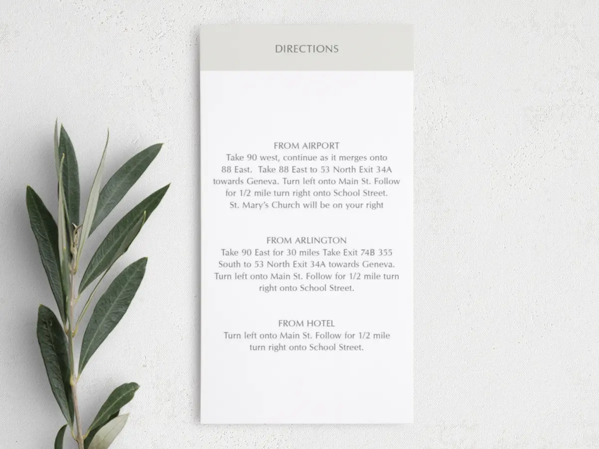 Step Information Card