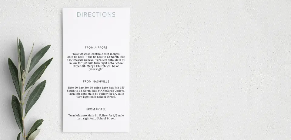 Step Information Card