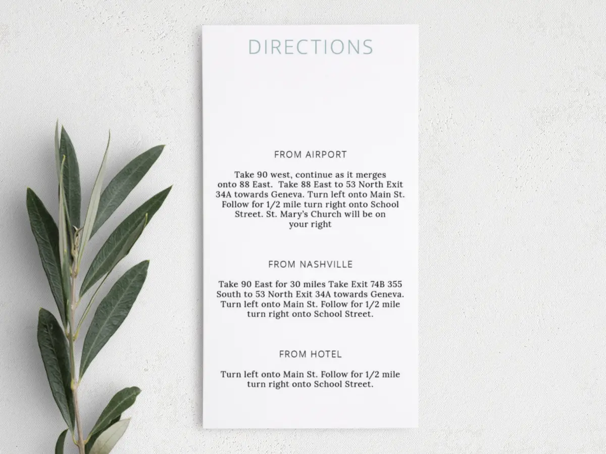 Step Information Card