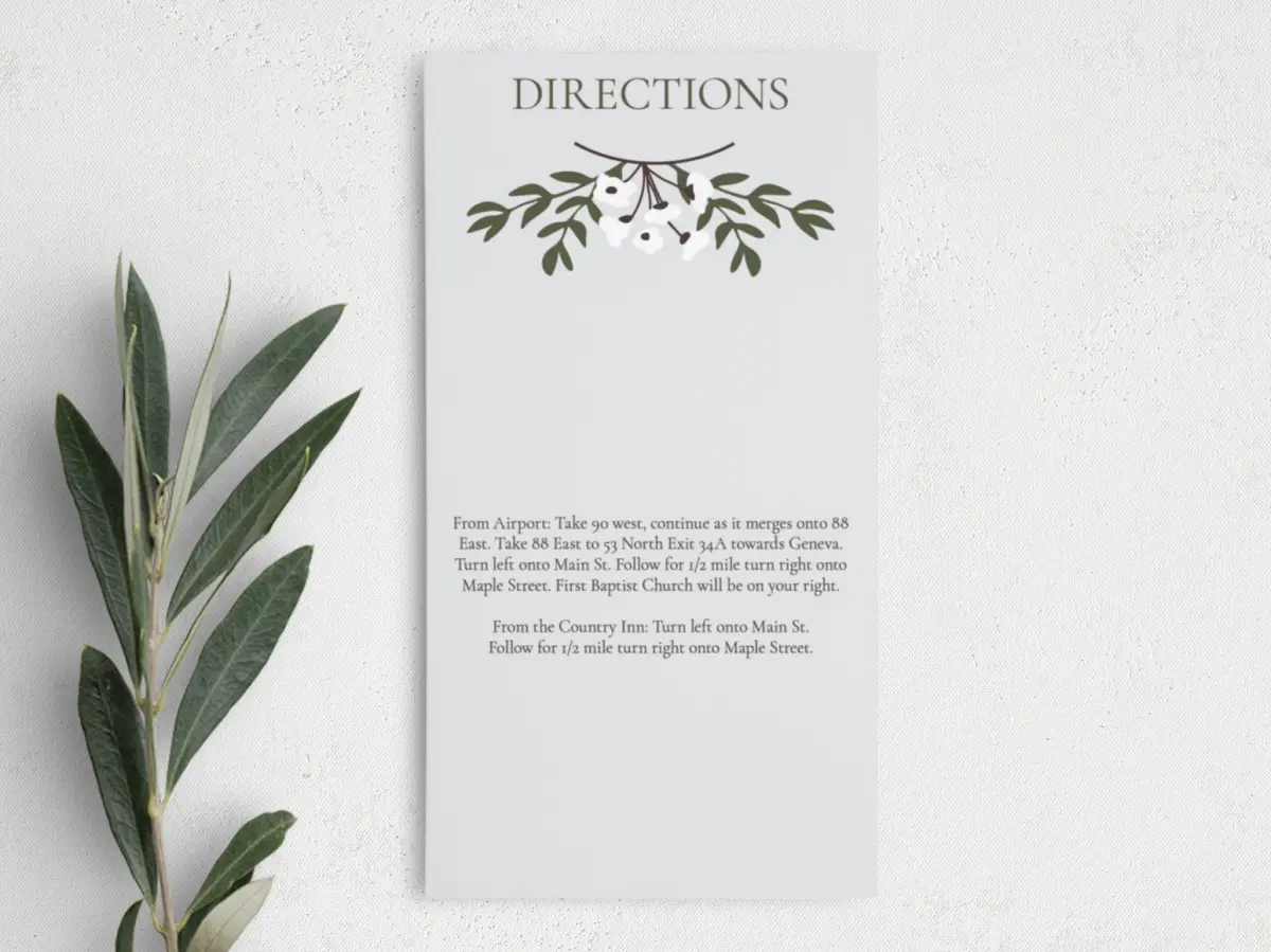 Step Information Card