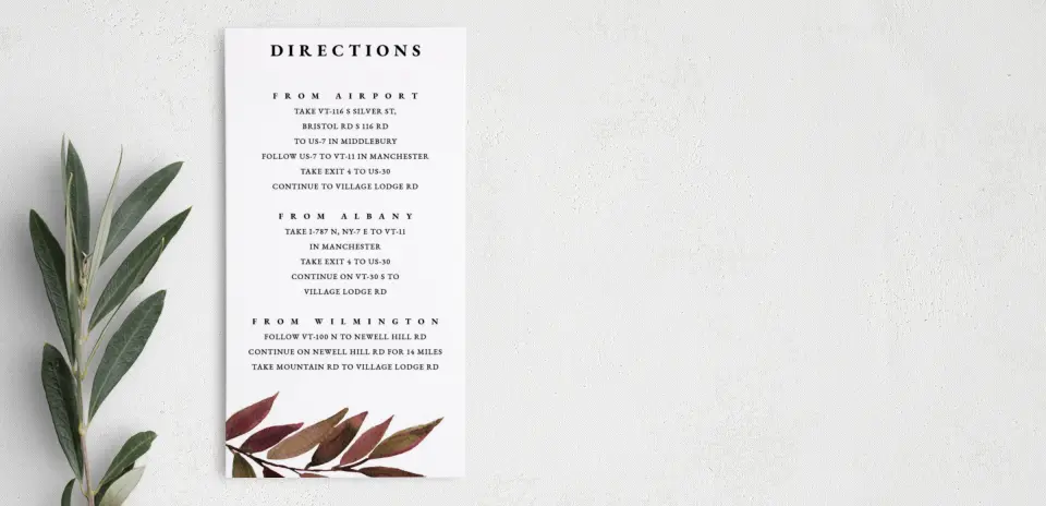 Step Information Card