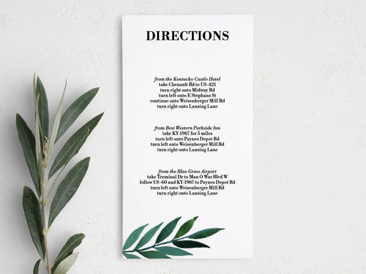 Step Information Card