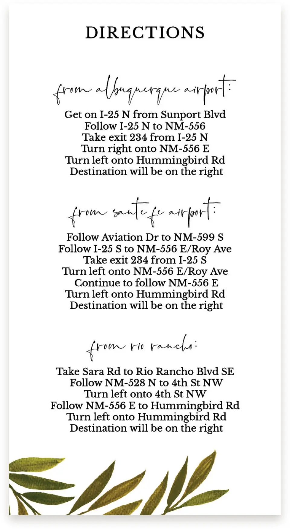 This is a  4" x 7.5" Information Cards (Pocket Invitation) called Gilded Sage printed in full color on Premium Smooth paper