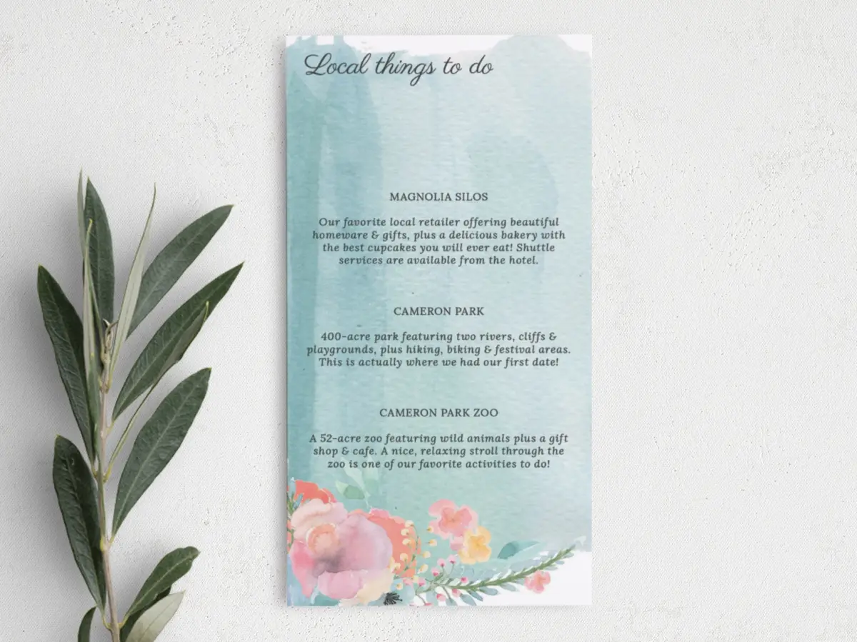 Step Information Card