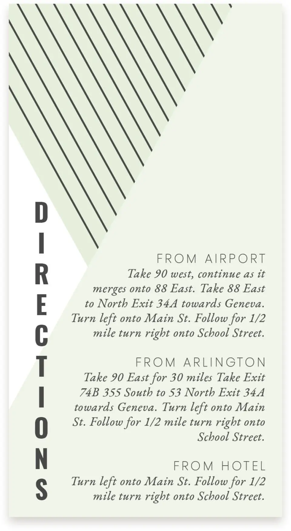 This is a  4" x 7.5" Information Cards (Pocket Invitation) called Geometric Weave printed in full color on Premium Smooth paper