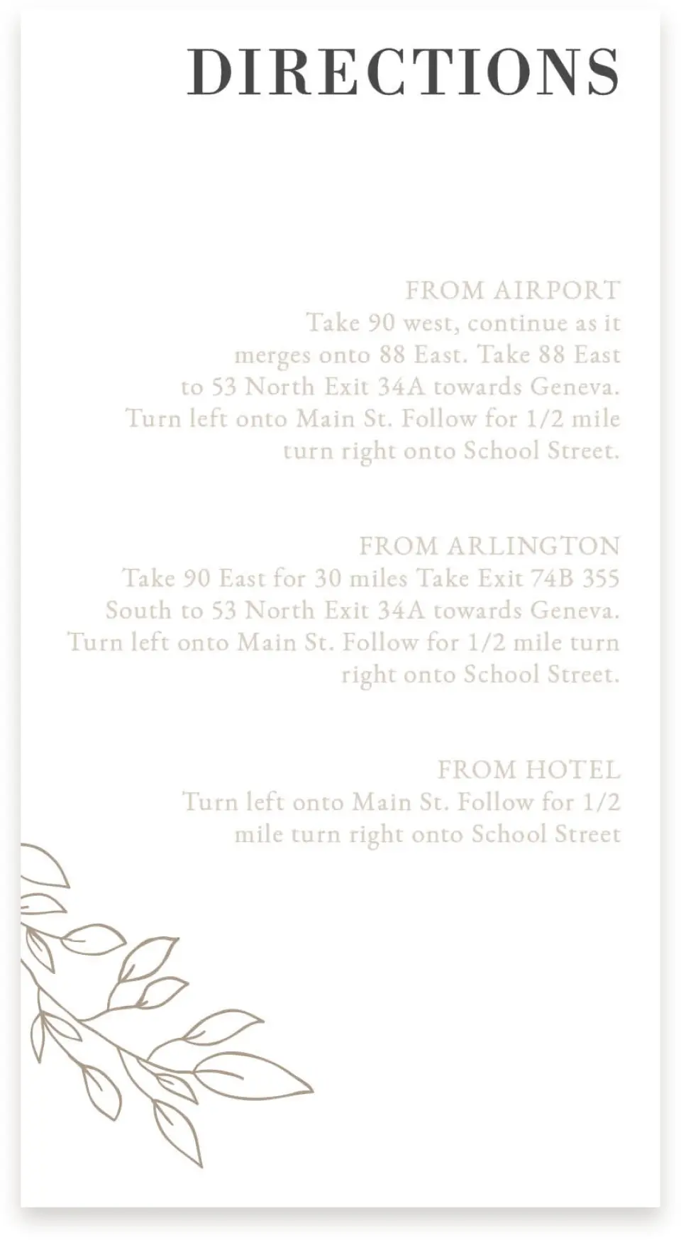 This is a  4" x 7.5" Information Cards (Pocket Invitation) called Delicate Splendor printed in full color on Premium Smooth paper