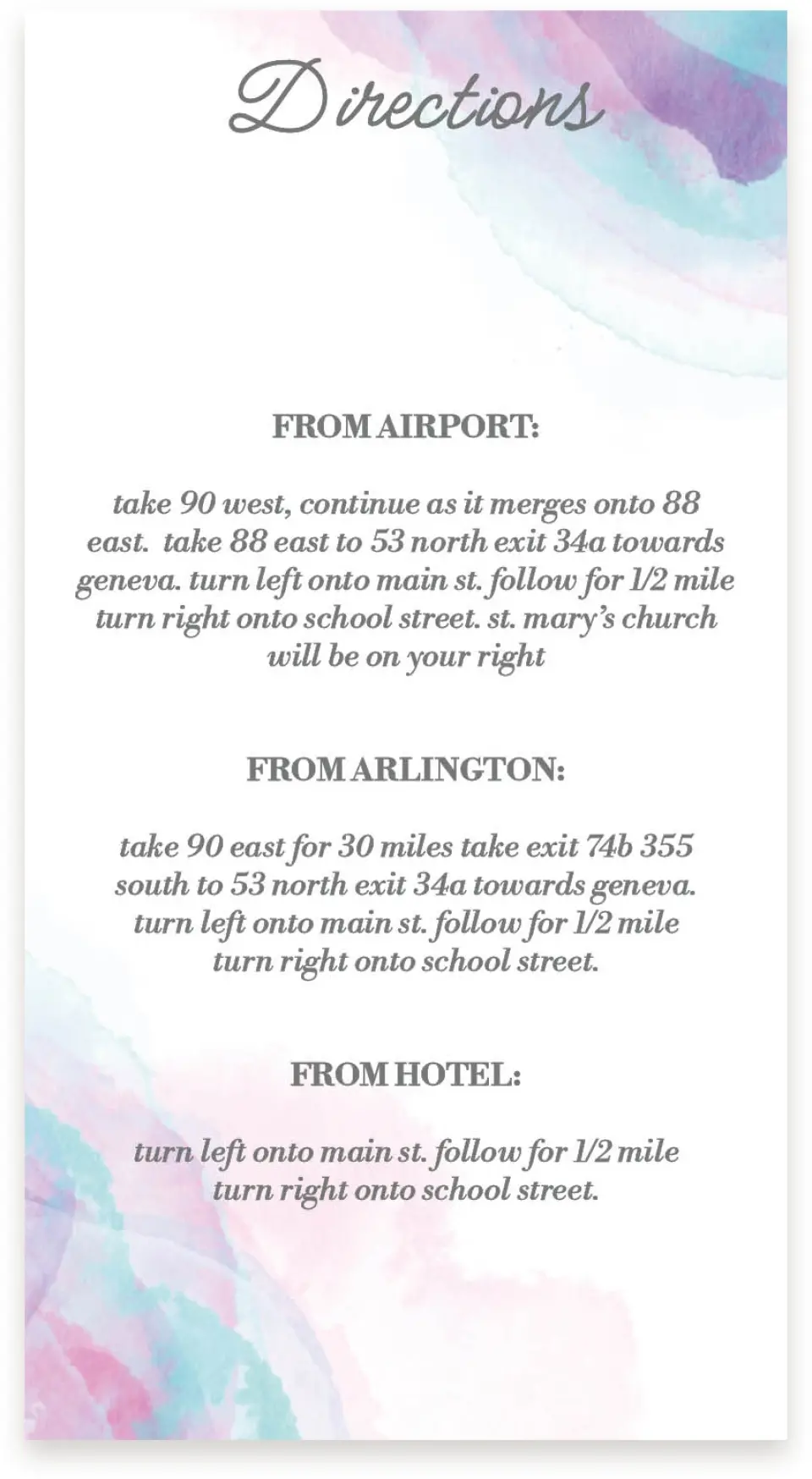 This is a  4" x 7.5" Information Cards (Pocket Invitation) called Joyful Enchantment printed in full color on Premium Smooth paper