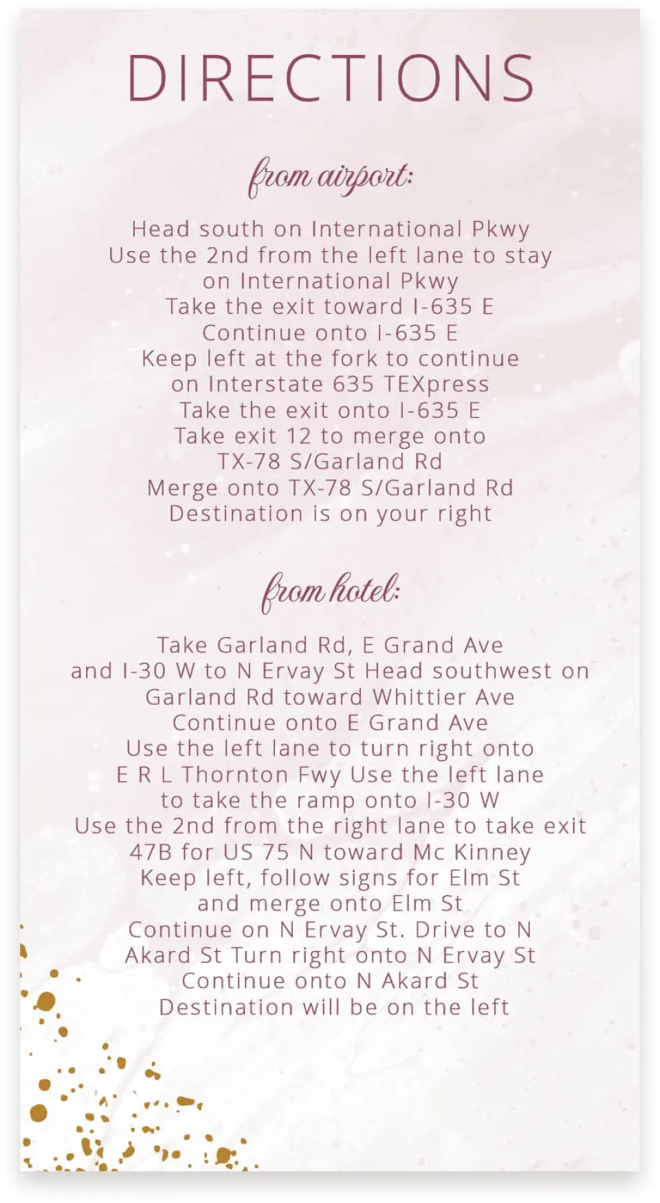 This is a  4" x 7.5" Information Cards (Pocket Invitation) called Tender Mist printed in full color on Premium Smooth paper