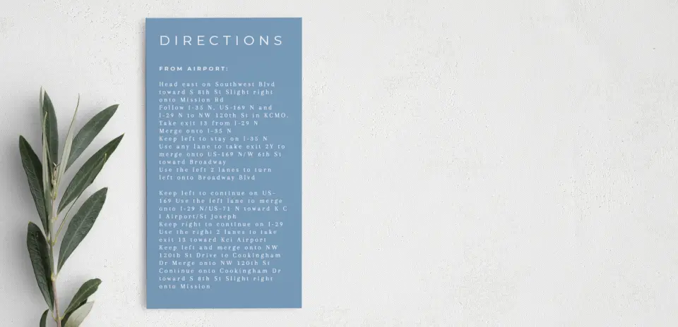 Step Information Card