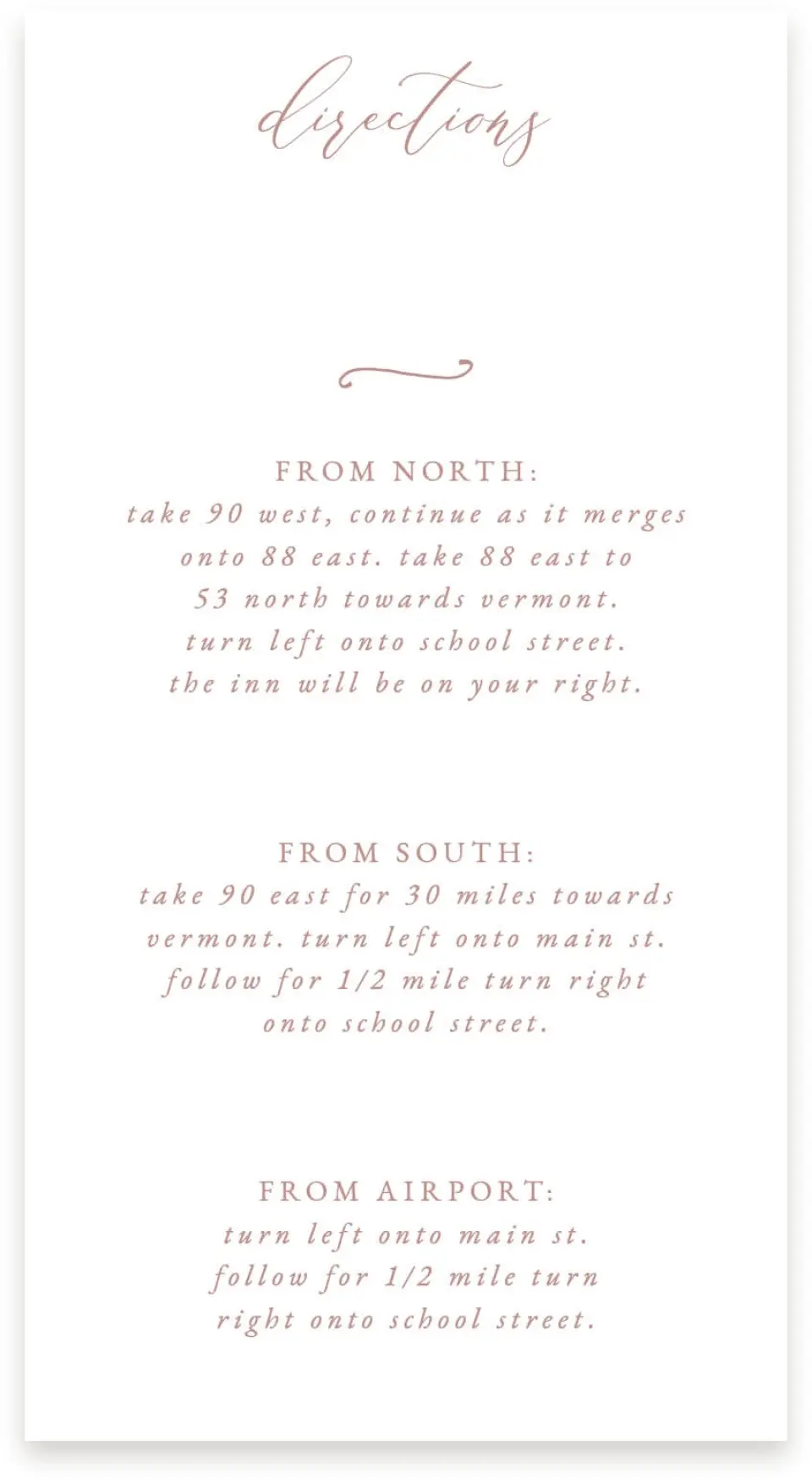 This is a  4" x 7.5" Information Cards (Pocket Invitation) called Modern Whisper printed in full color on Premium Smooth paper