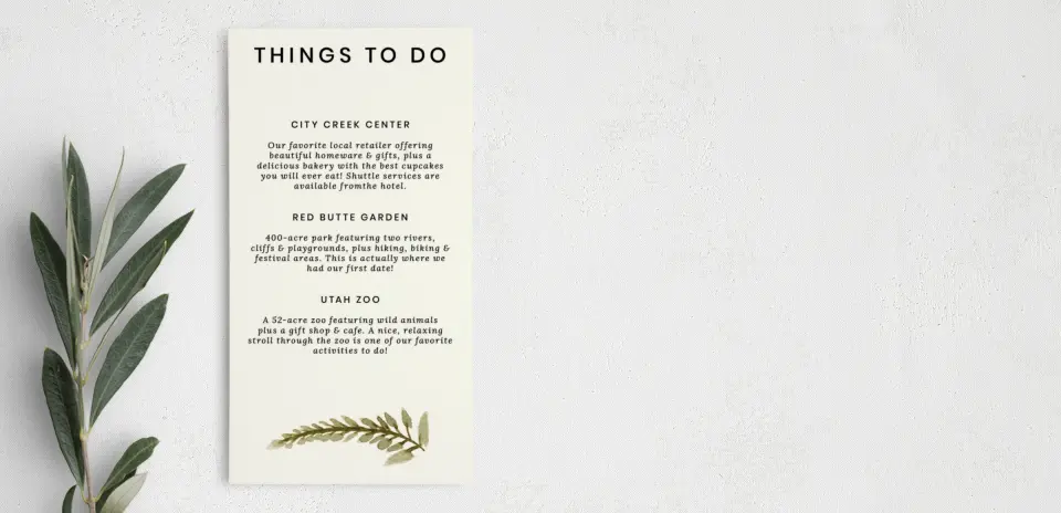 Step Information Card