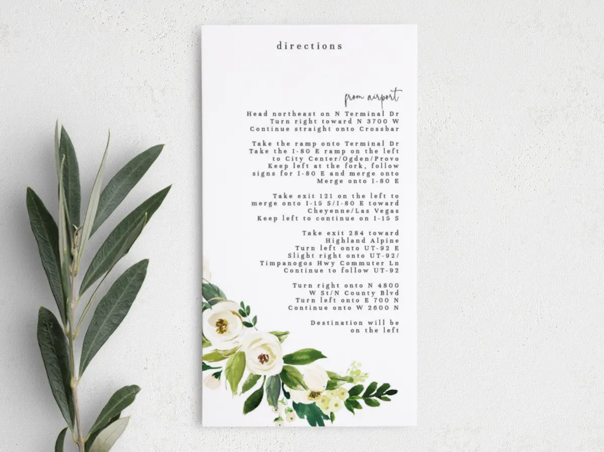 Step Information Card