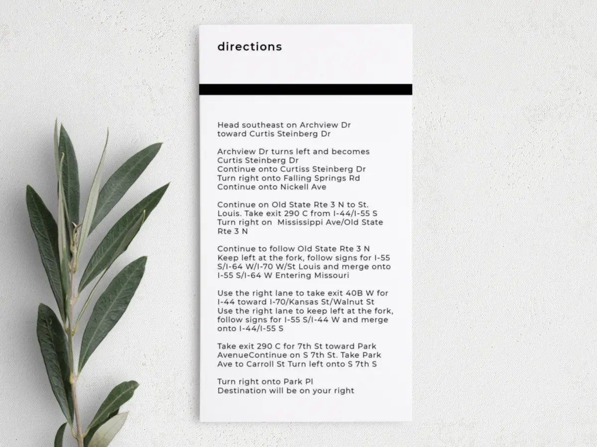 Step Information Card