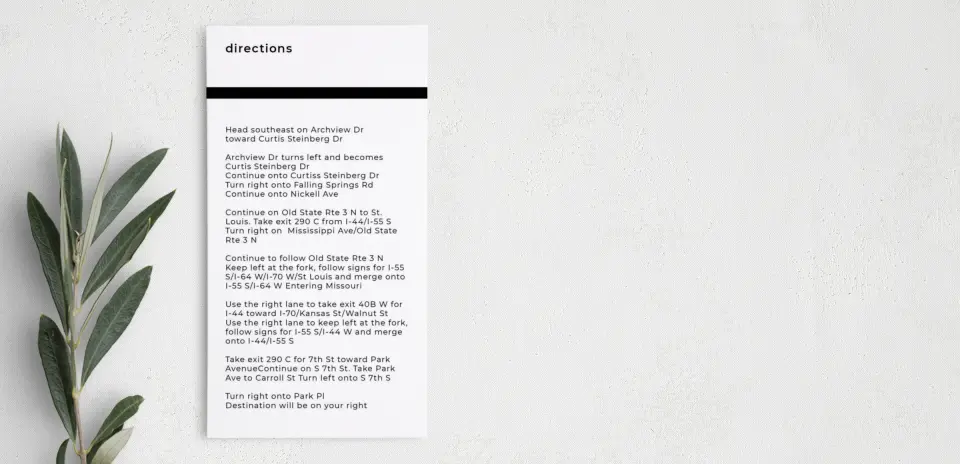 Step Information Card