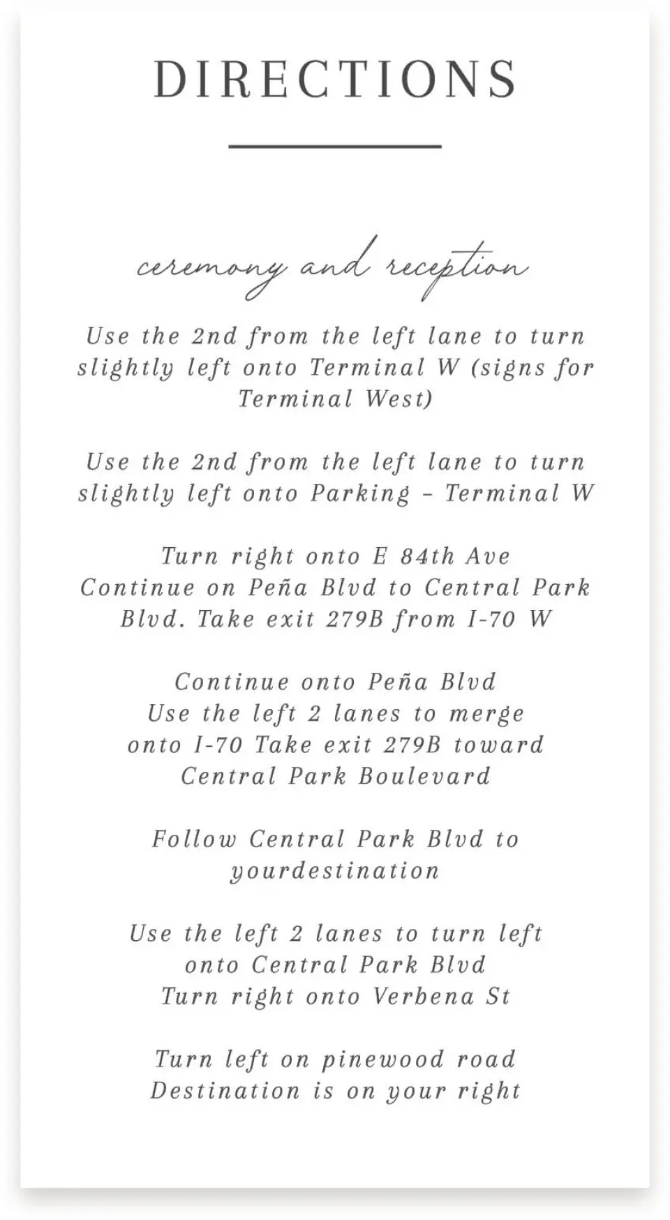 This is a  4" x 7.5" Information Cards (Pocket Invitation) called Ethereal Evergreens printed in full color on Premium Smooth paper