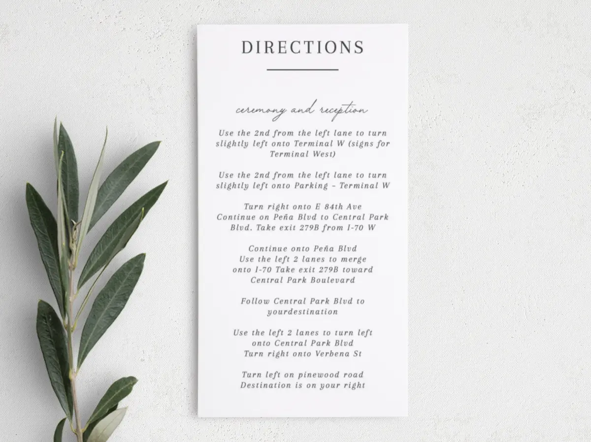 Step Information Card