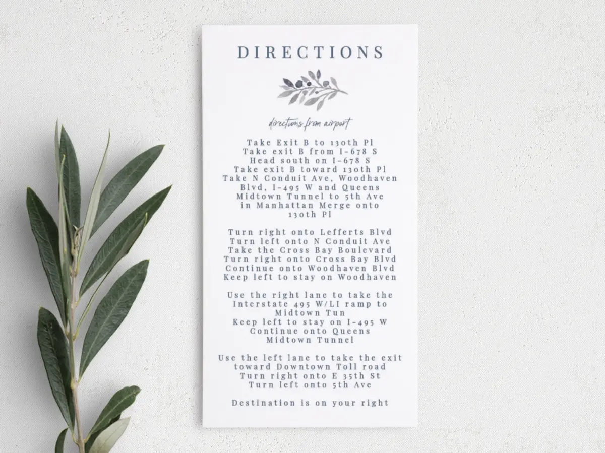 Step Information Card