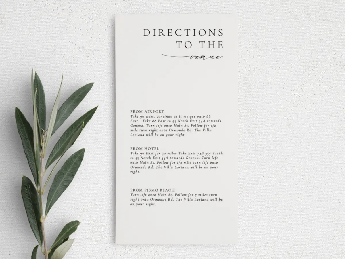 Step Information Card