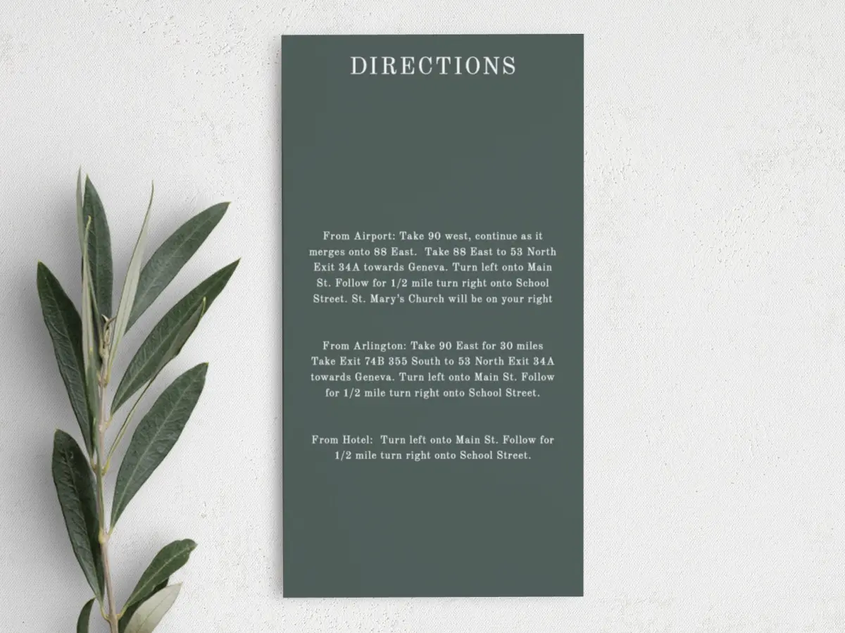 Step Information Card