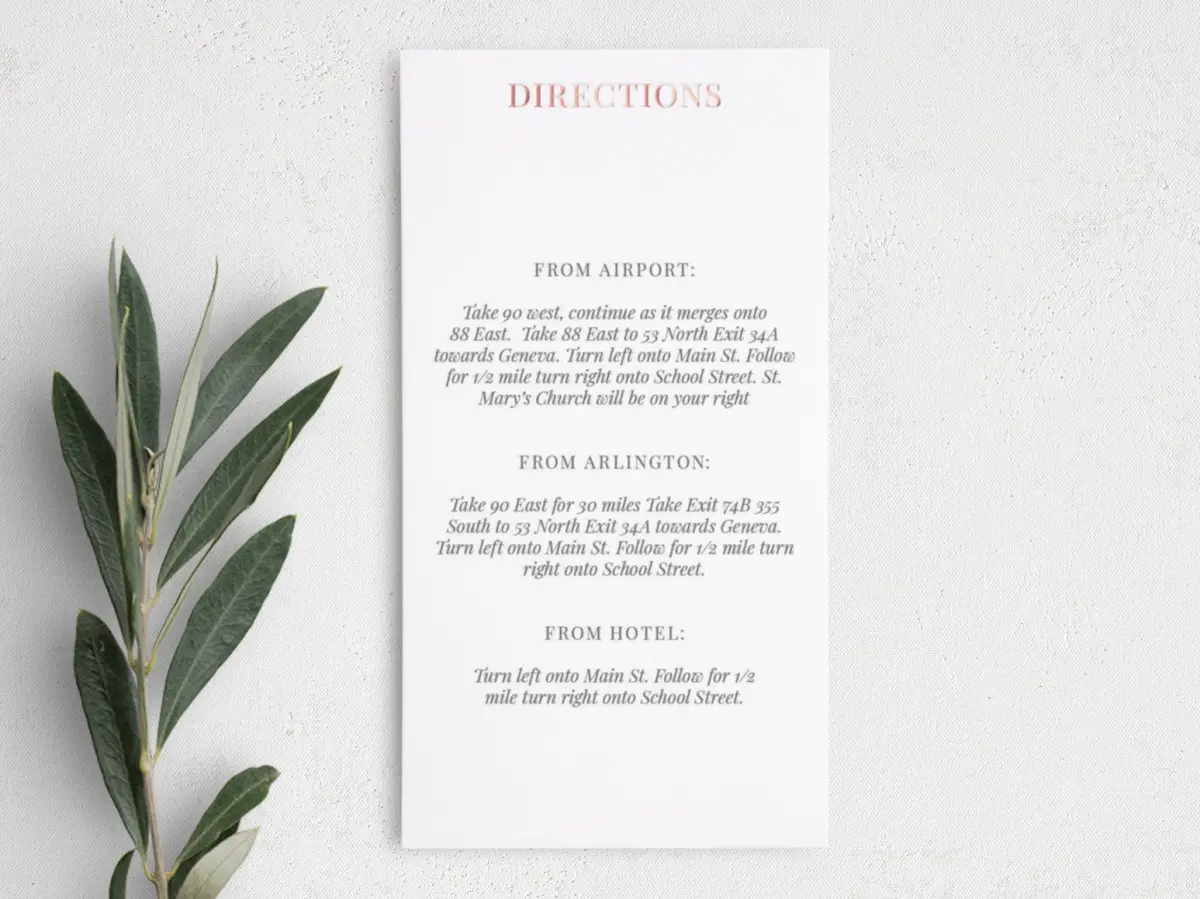 Step Information Card