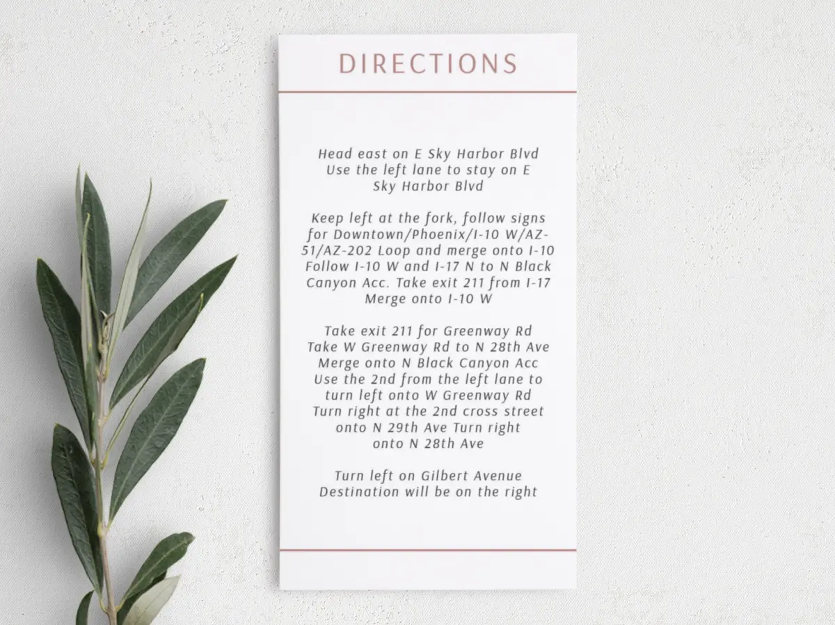 Step Information Card