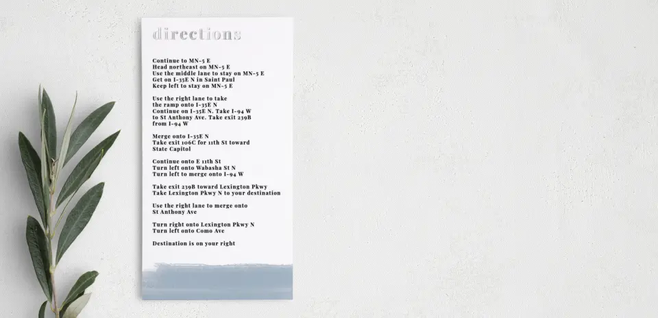 Step Information Card