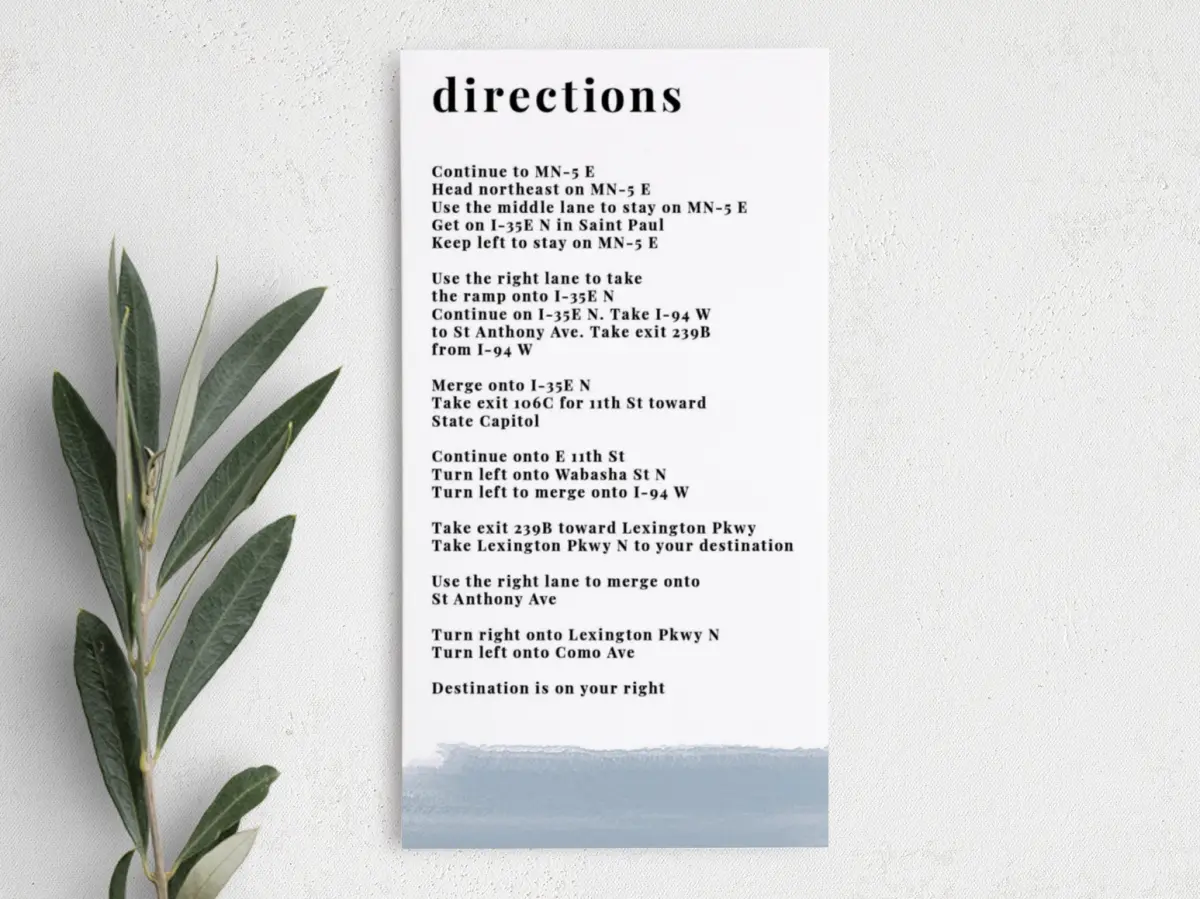 Step Information Card
