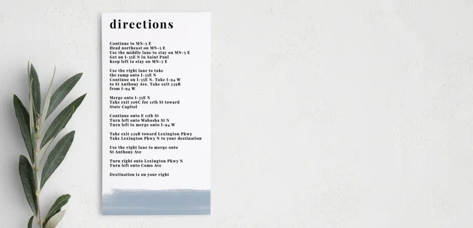 Step Information Card