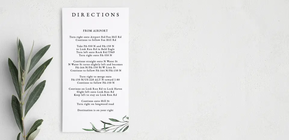 Step Information Card