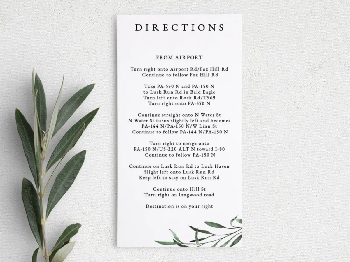Step Information Card