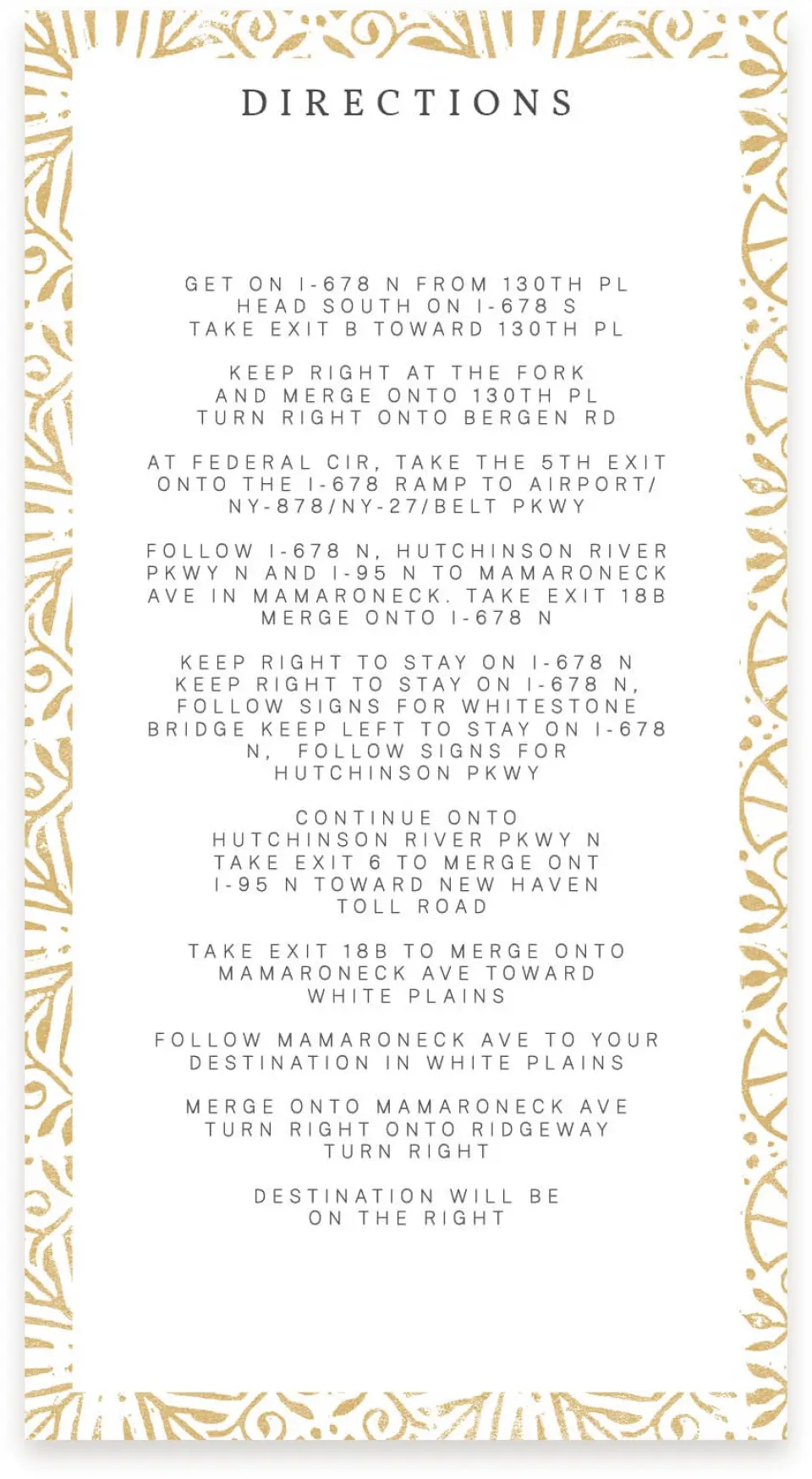 This is a  4" x 7.5" Information Cards (Pocket Invitation) called Decorated Luxury printed in full color on Premium Smooth paper