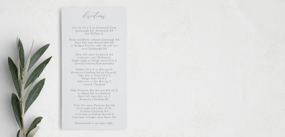Step Information Card