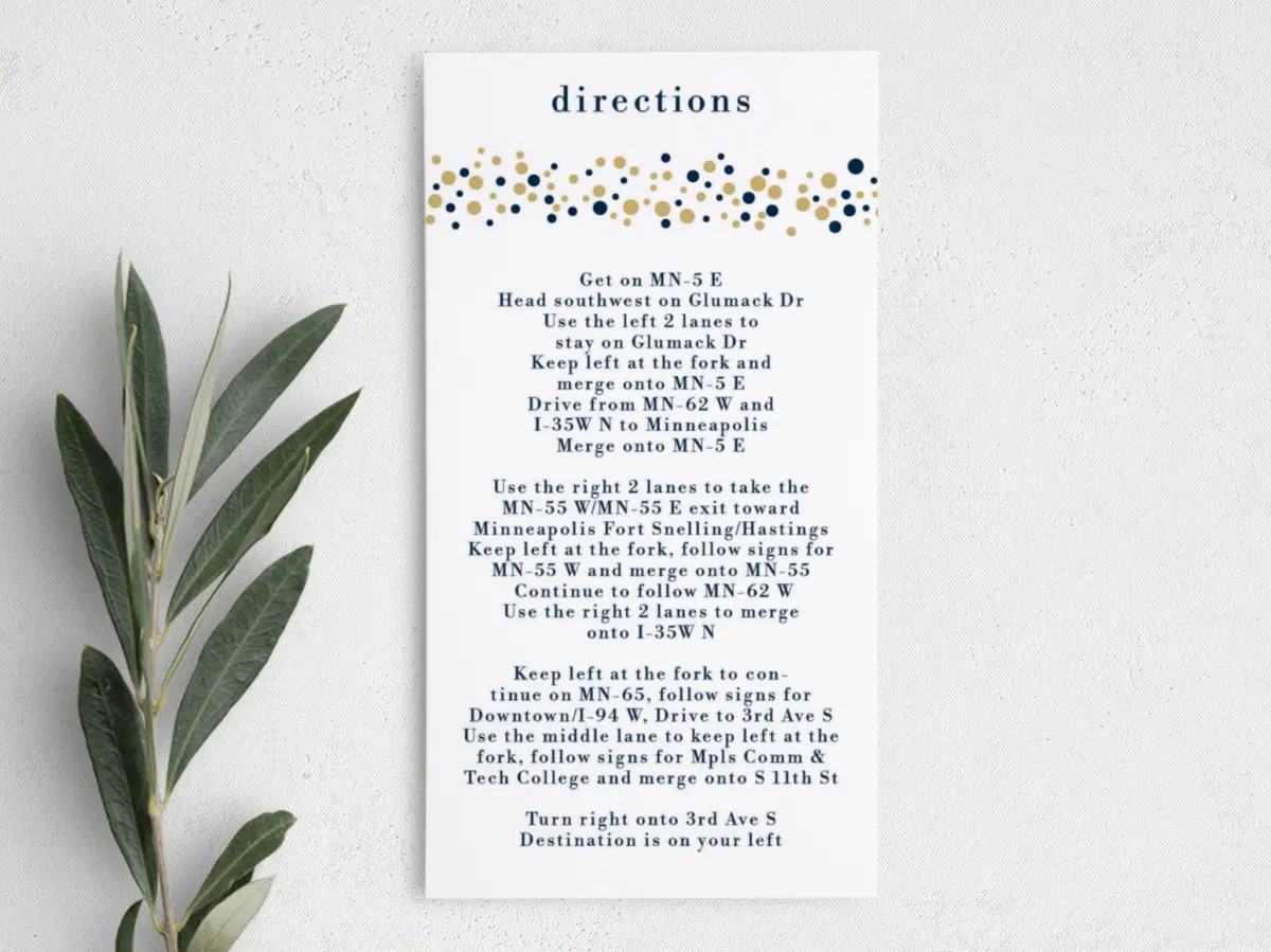 Step Information Card
