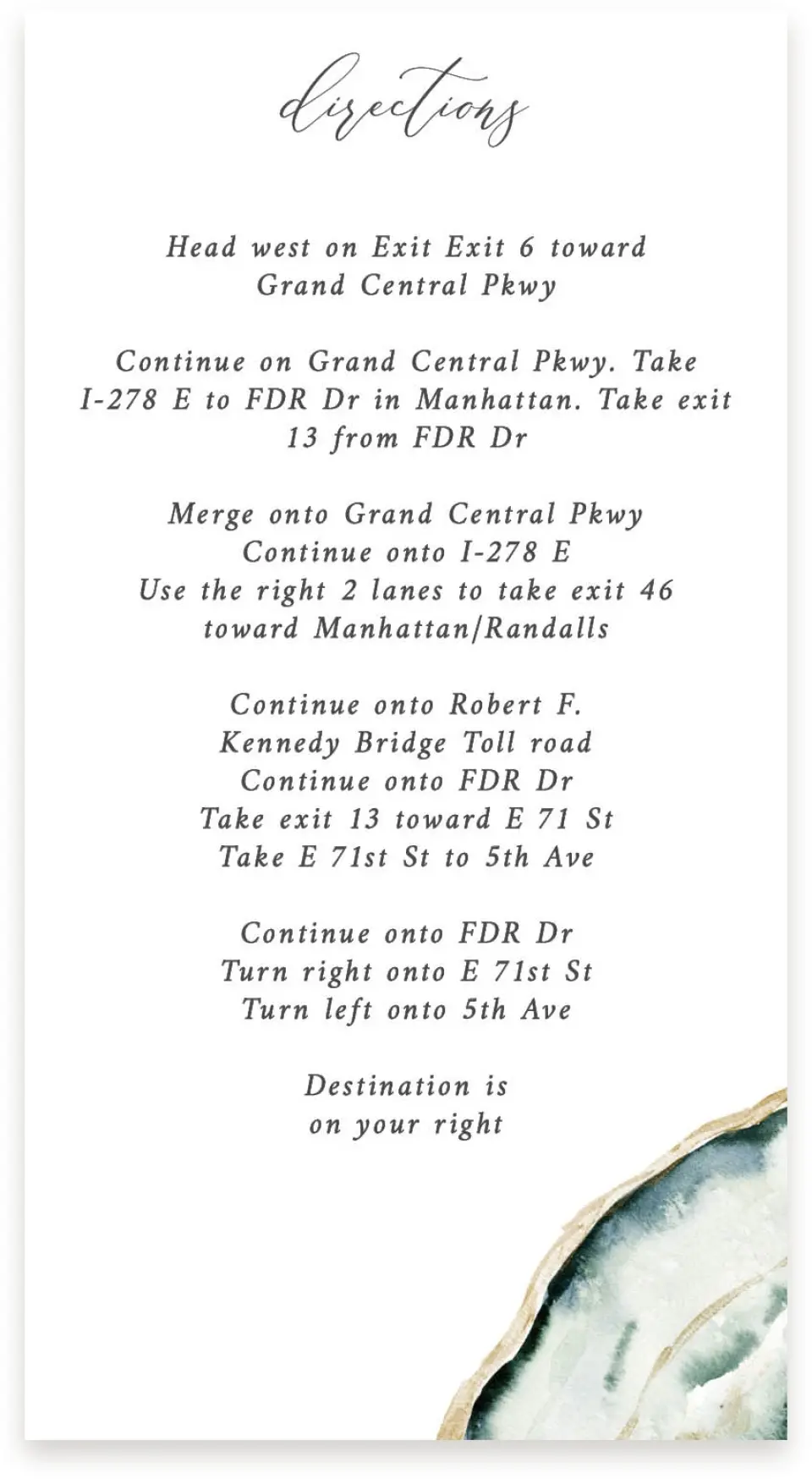 This is a  4" x 7.5" Information Cards (Pocket Invitation) called Rich Structure printed in full color on Premium Smooth paper