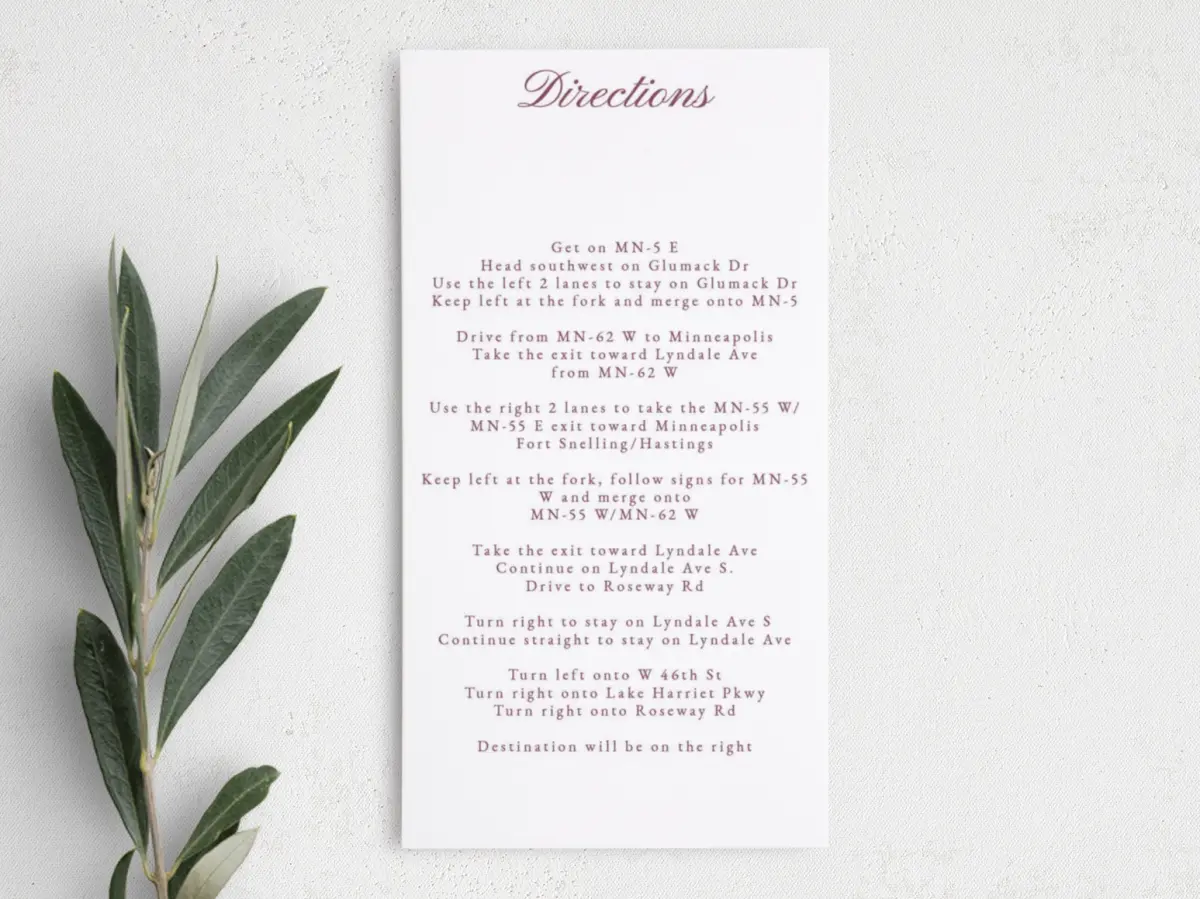 Step Information Card