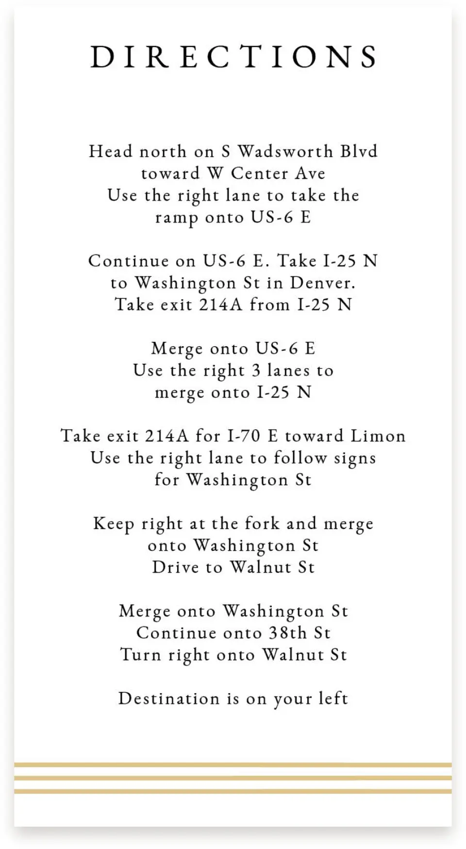 This is a  4" x 7.5" Information Cards (Pocket Invitation) called Charming Arch printed in full color on Premium Smooth paper