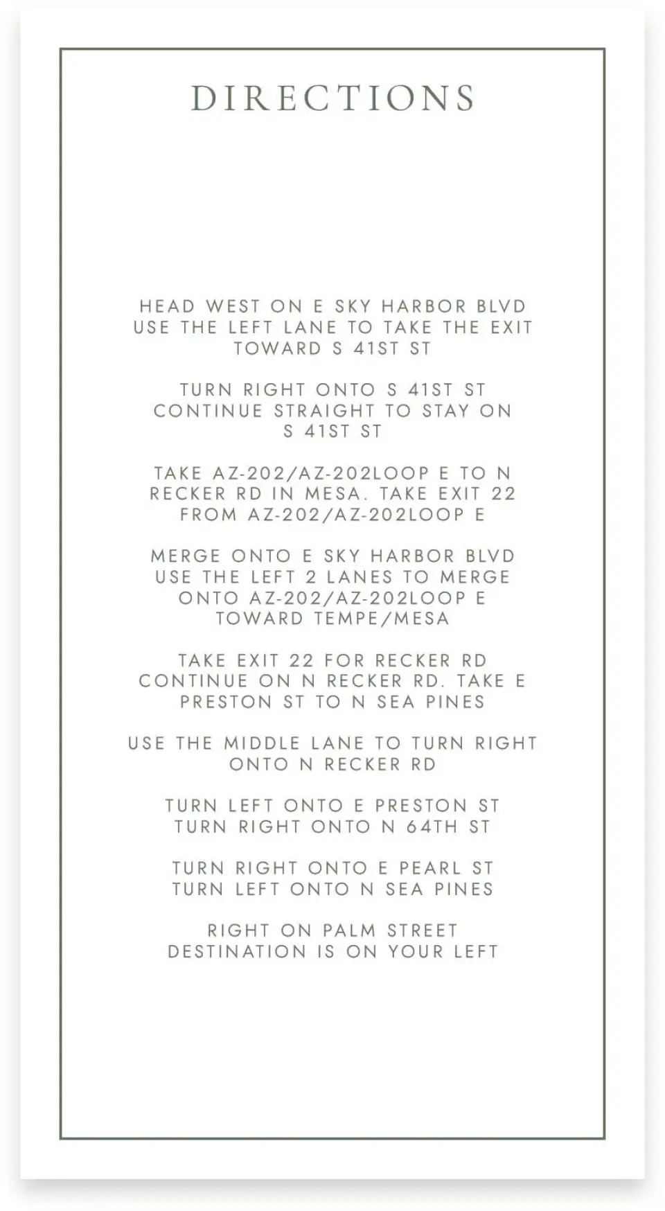 This is a  4" x 7.5" Information Cards (Pocket Invitation) called Sweet & Neat printed in full color on Premium Smooth paper