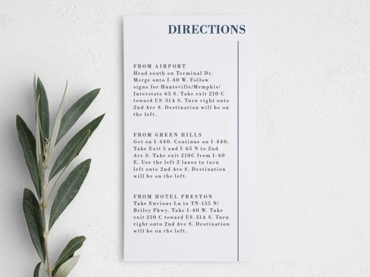 Step Information Card