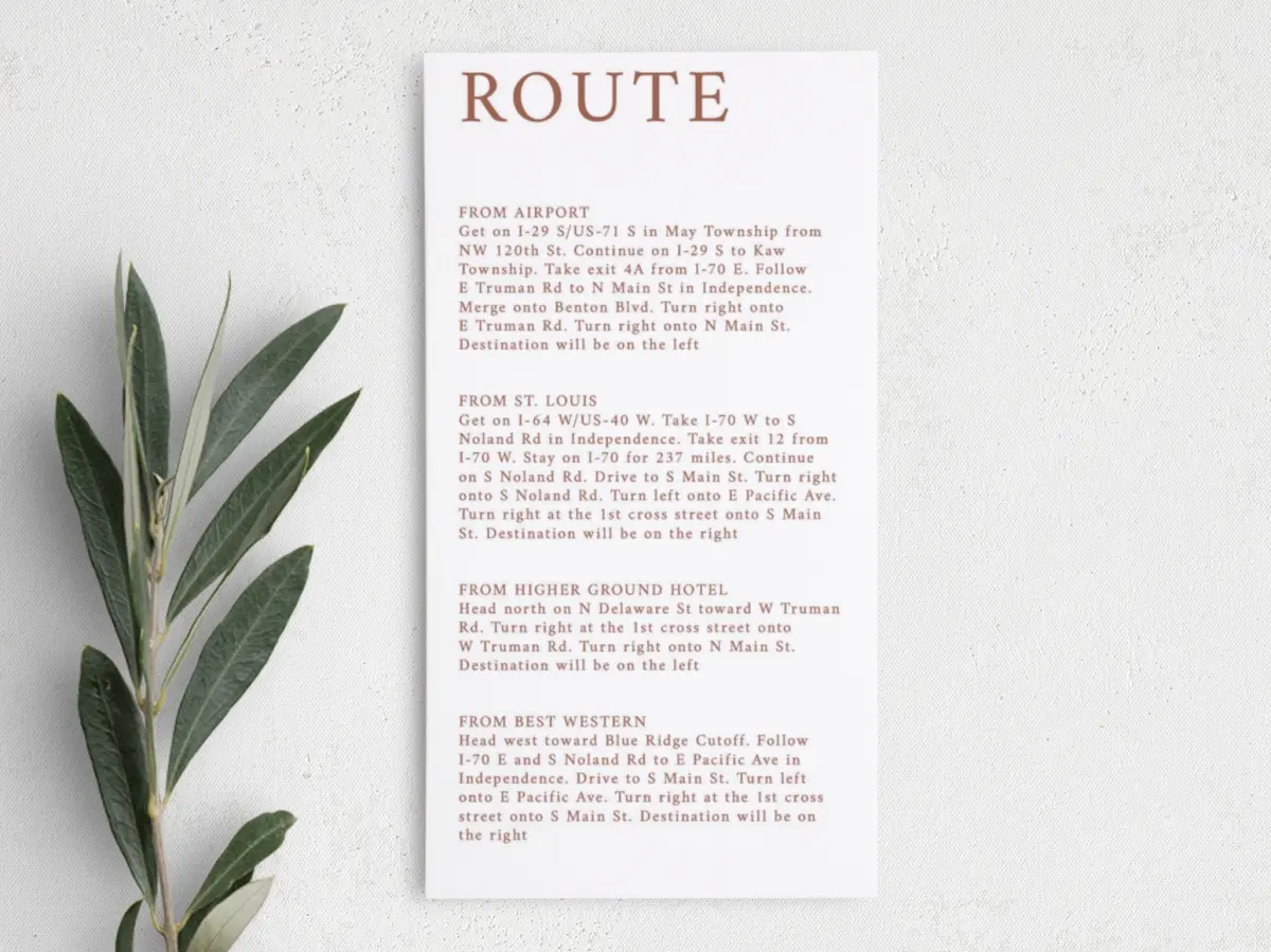 Step Information Card
