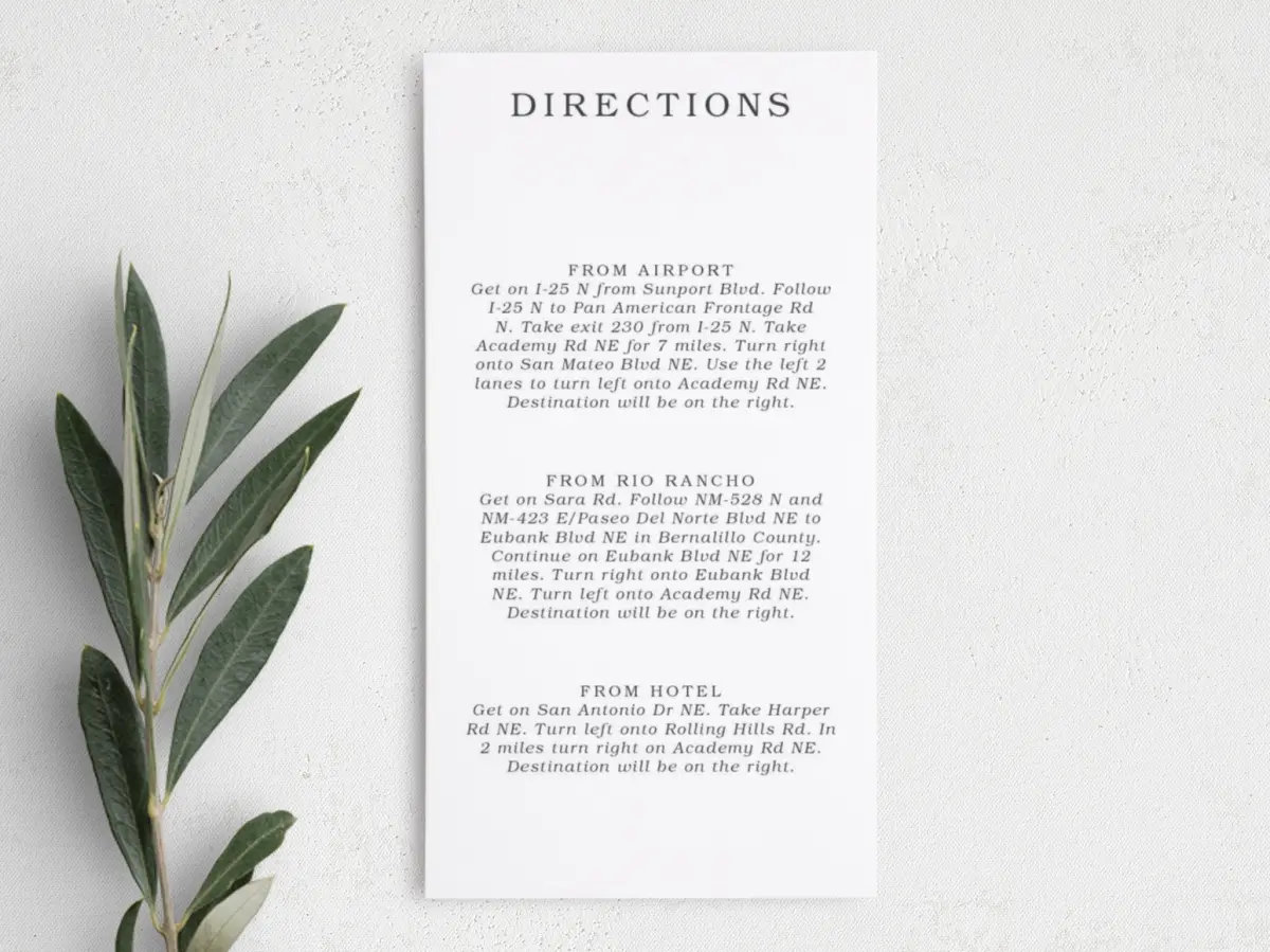 Step Information Card