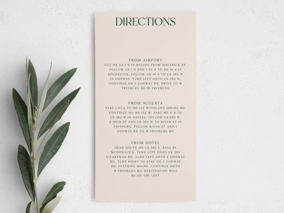 Step Information Card