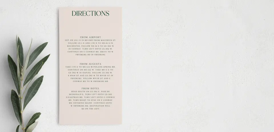 Step Information Card