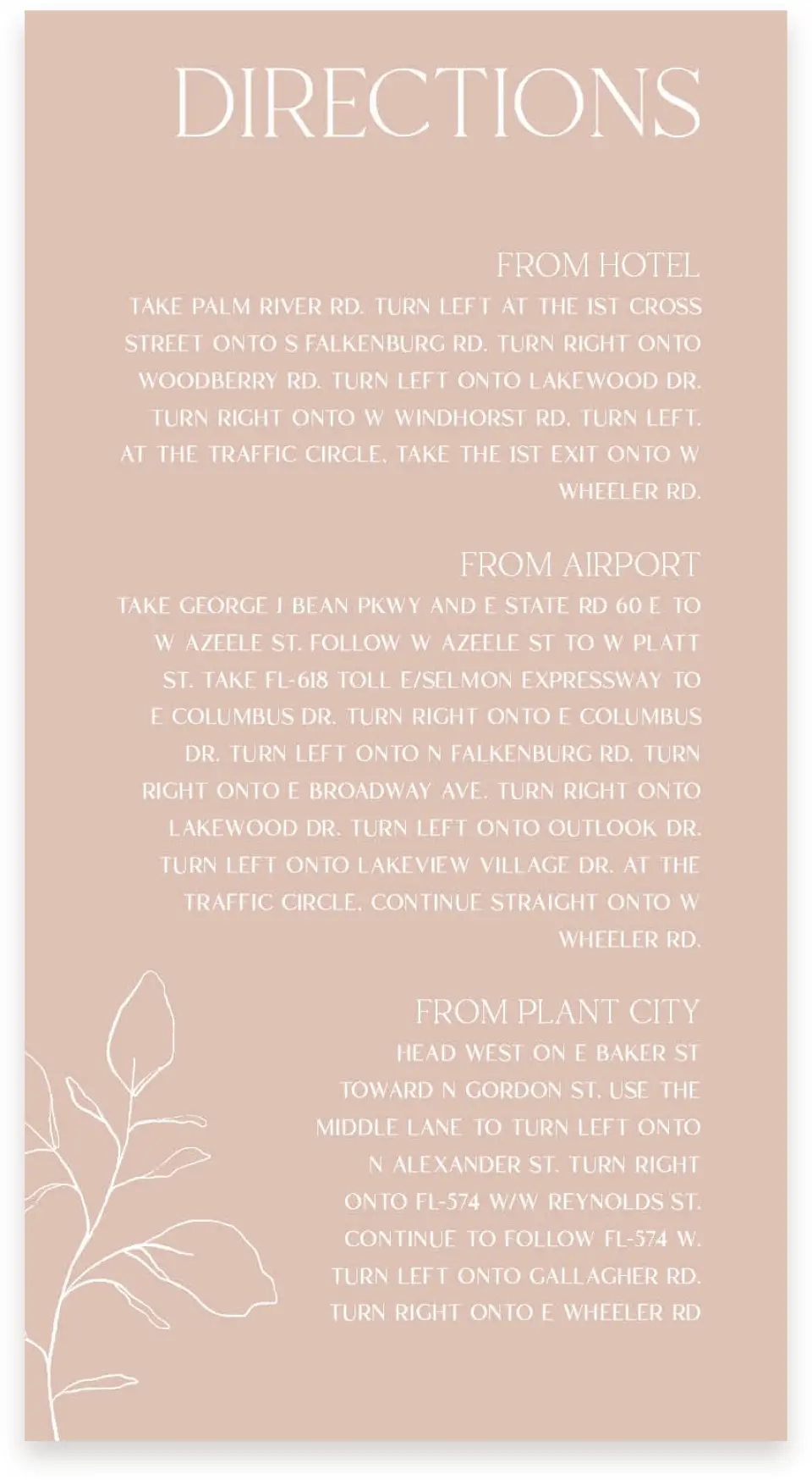This is a  4" x 7.5" Information Cards (Pocket Invitation) called The Sadie printed in full color on Premium Smooth paper