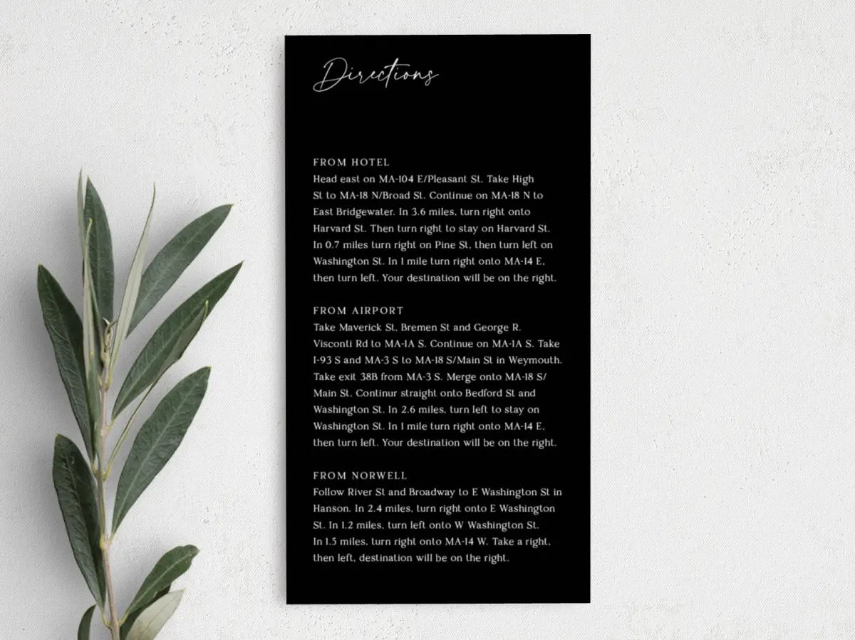 Step Information Card