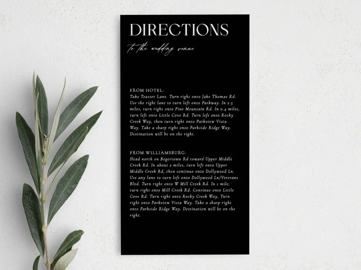 Step Information Card